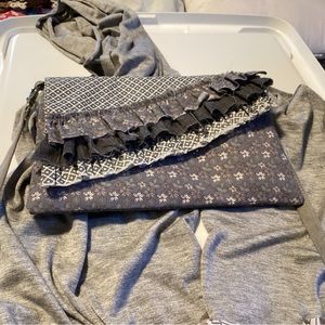 Cross body fabric purse with matching scarf